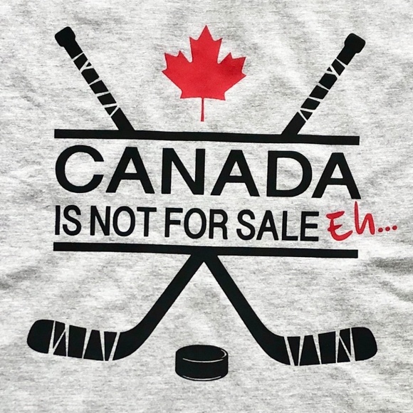 Canada Is Not For‎ Sale, Hockey, T Shirt, Canada Shirt, Gray, Mens L, NEW - Picture 5 of 8